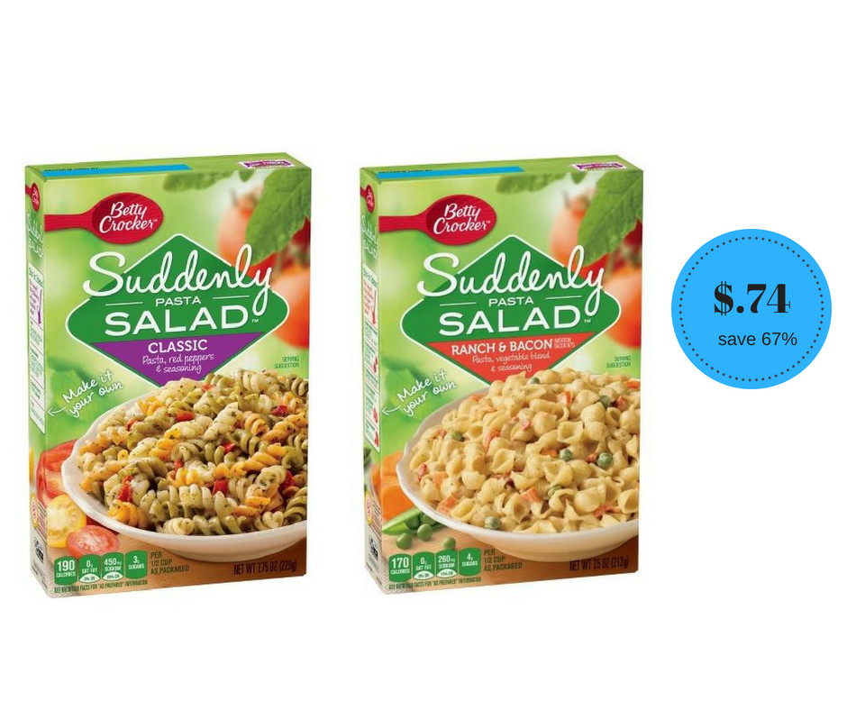 Suddenly Pasta Salad
 Suddenly Pasta Salad Mix Just $ 74 With Coupon at Safeway