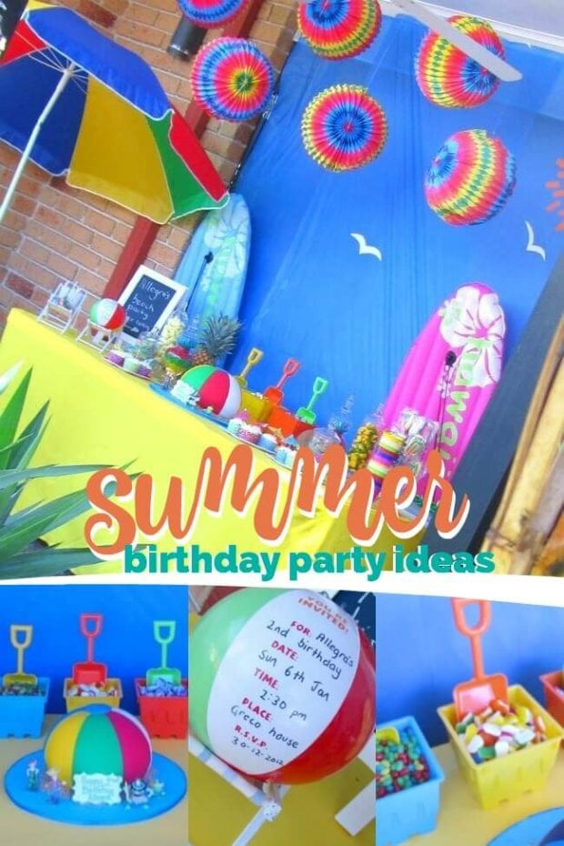 Summer Birthday Party Ideas For Boys
 A Joint Summer Birthday Pool Party Spaceships and Laser