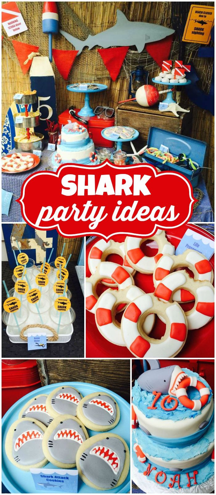 Summer Birthday Party Ideas For Boys
 Shark Birthday "Shark Week"