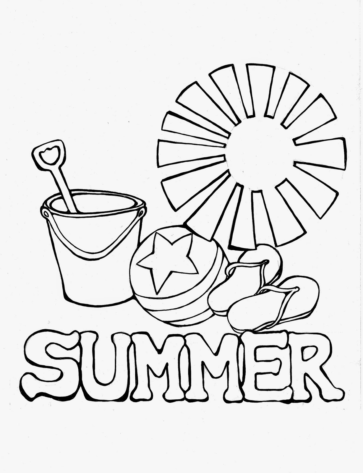 Summer Coloring Pages For Kids
 