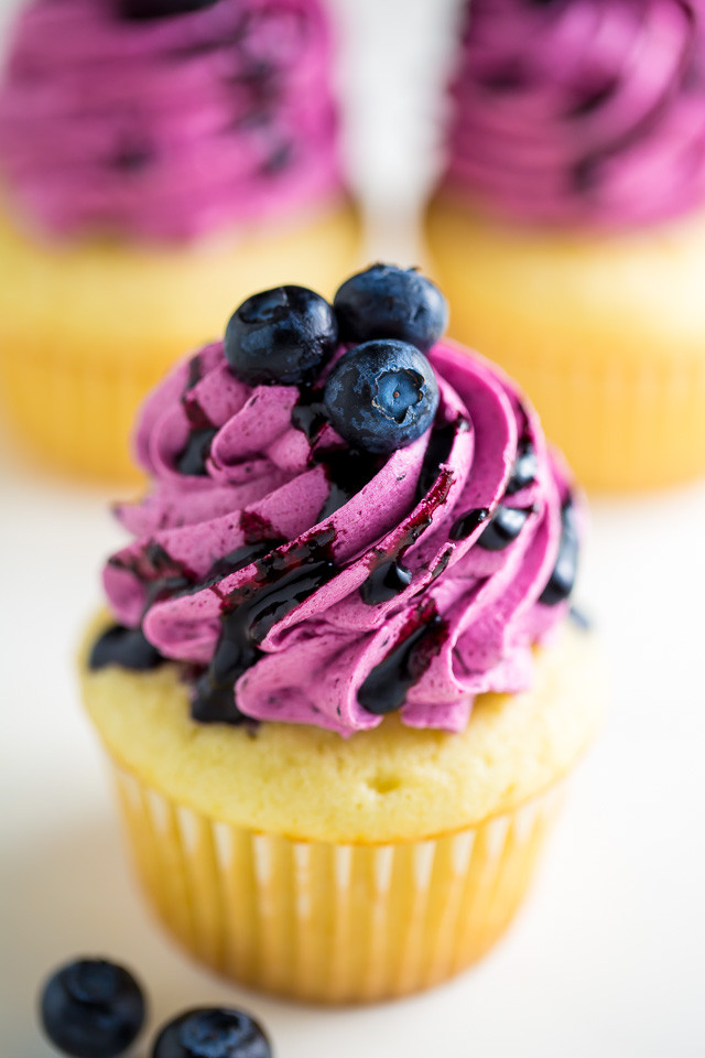 Summer Cupcakes Recipes
 Lemon Cupcakes with Fresh Blueberry Buttercream Baker by