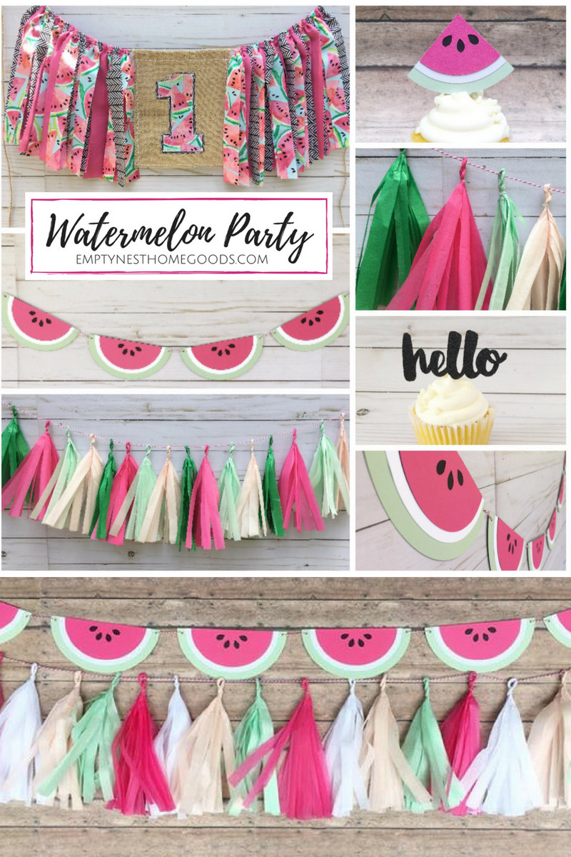 Summer Girl Birthday Party Ideas
 Watermelon Banner Summer Fruit Banner Tutti Fruity Party
