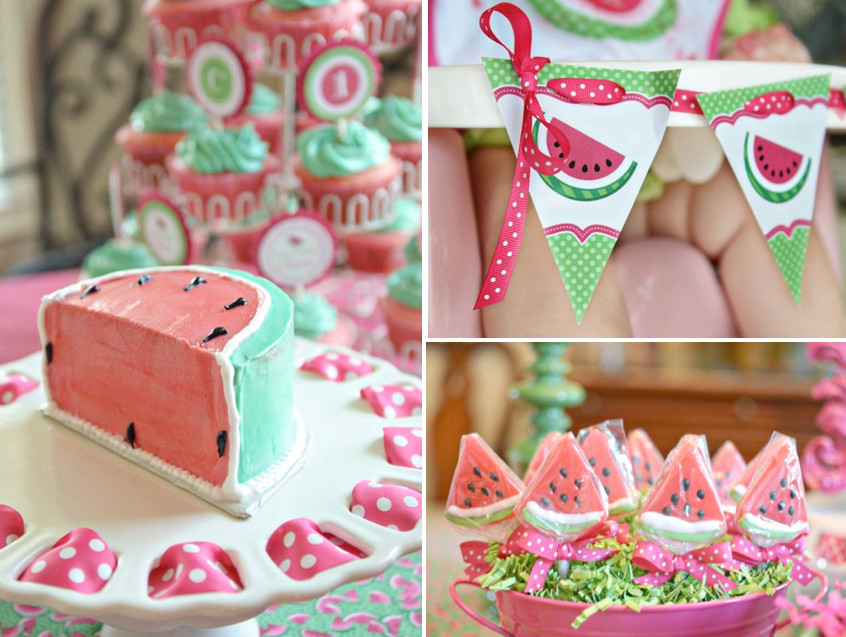 Summer Girl Birthday Party Ideas
 Kara s Party Ideas Watermelon Fruit Summer Girl 1st