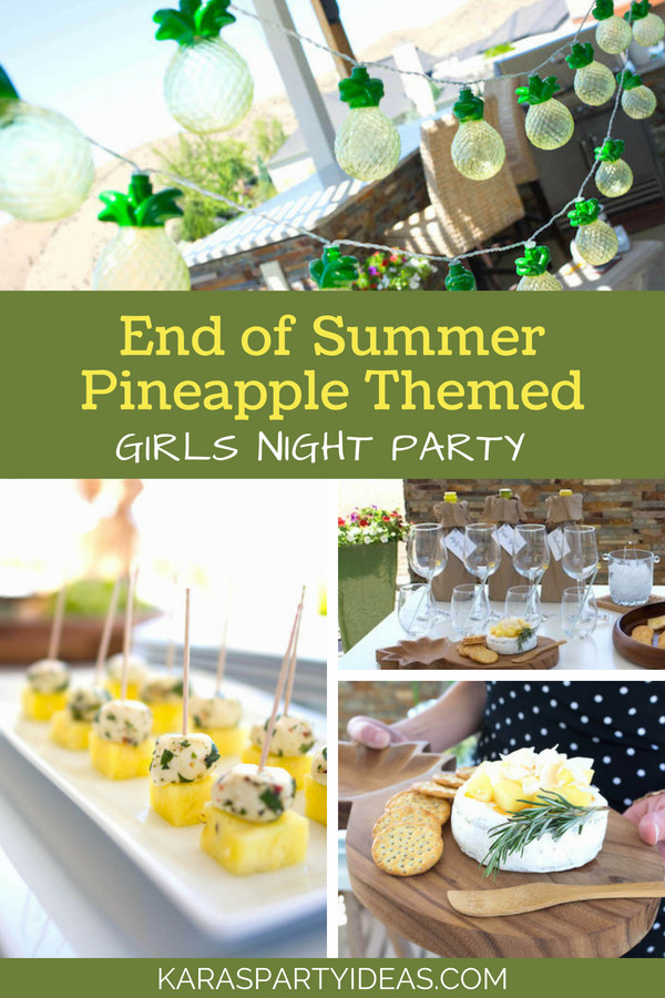 Summer Night Party Ideas
 Kara s Party Ideas End of Summer Pineapple Themed Girls