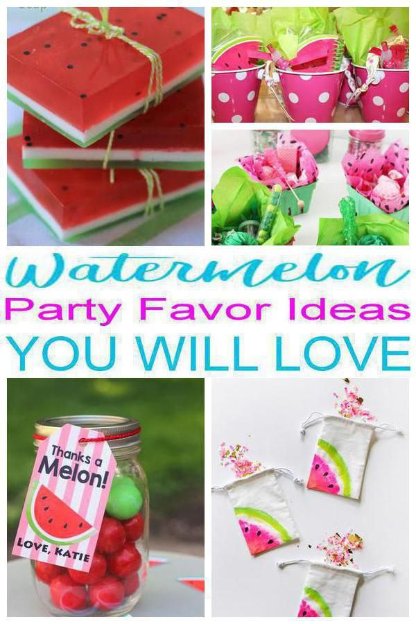 Summer Party Favor Ideas
 Watermelon Party Favor Ideas