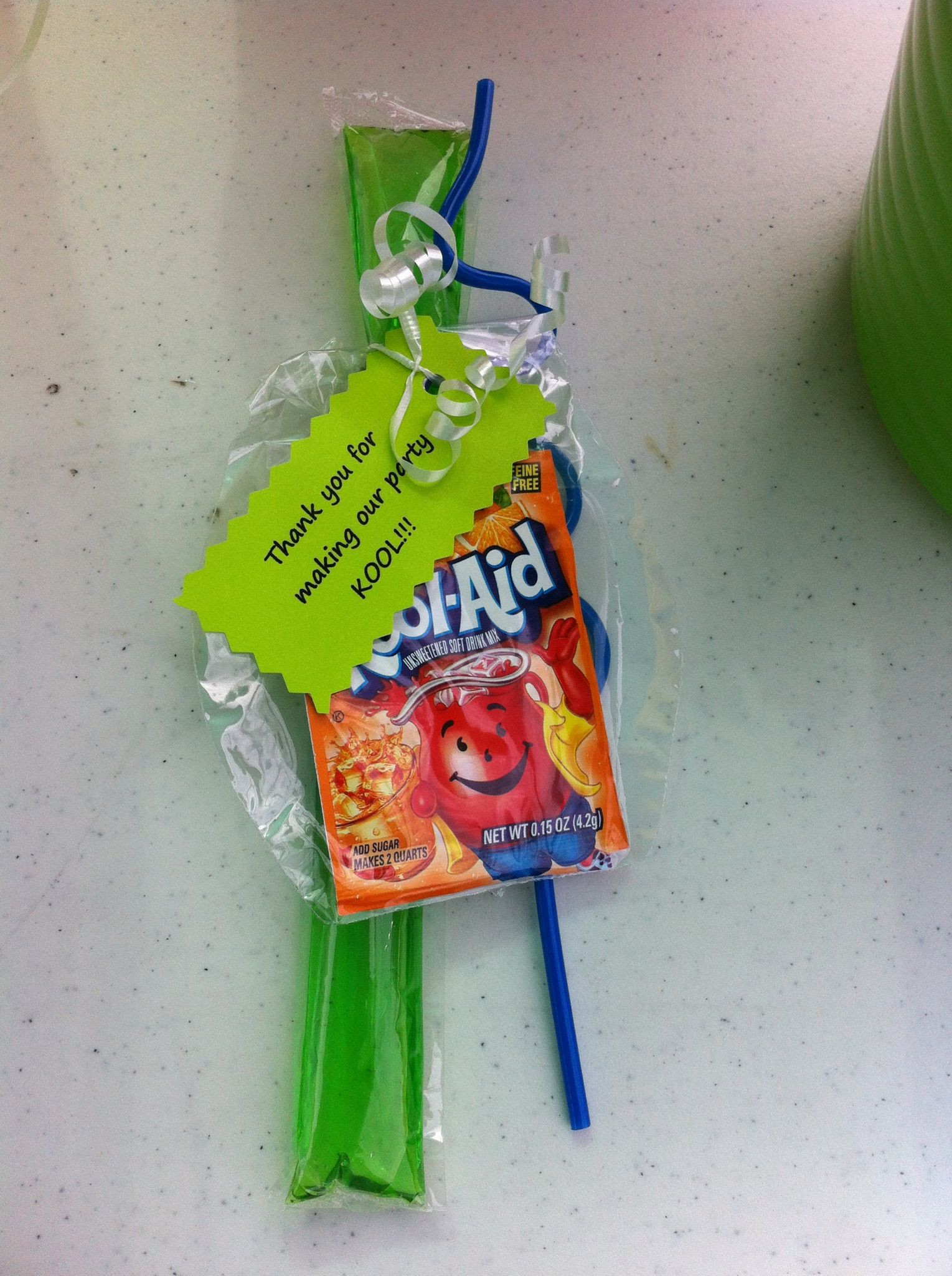 Summer Party Favor Ideas
 Summer birthday party favor Popsicle curly straw and
