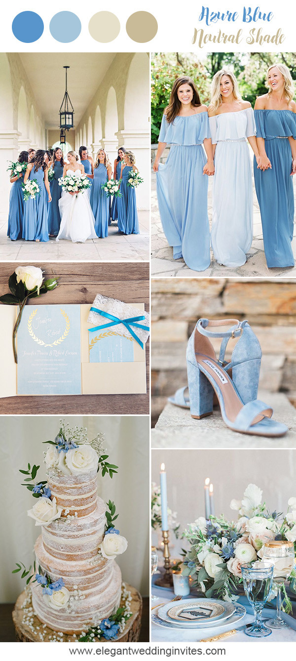 Summer Wedding Color Ideas
 10 Prettiest Blue Wedding Color bos for 2018 & 2019