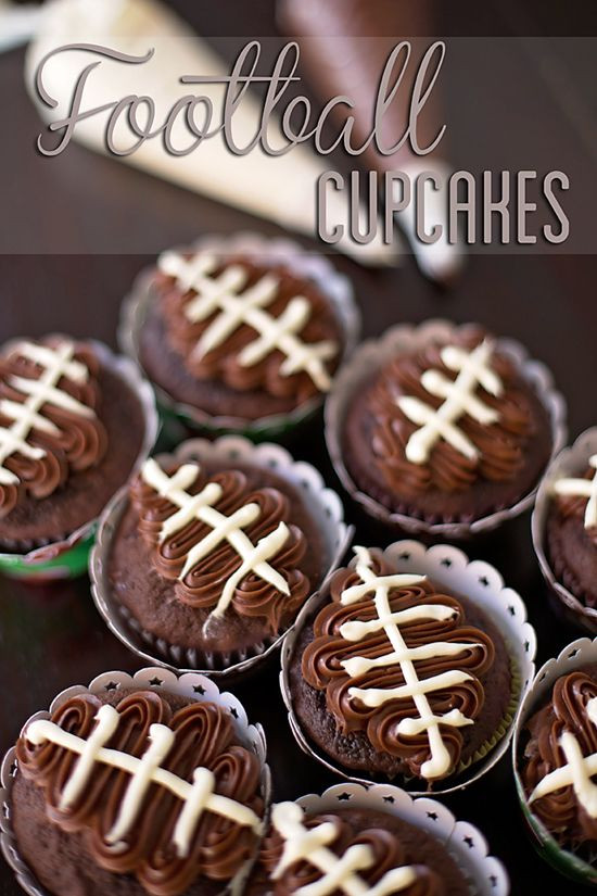 Super Bowl Cupcake Recipes
 Super Bowl Football Cupcakes