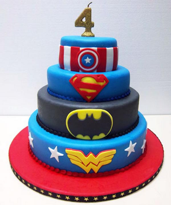 Superhero Birthday Cakes
 Boys Superhero Party B Lovely Events