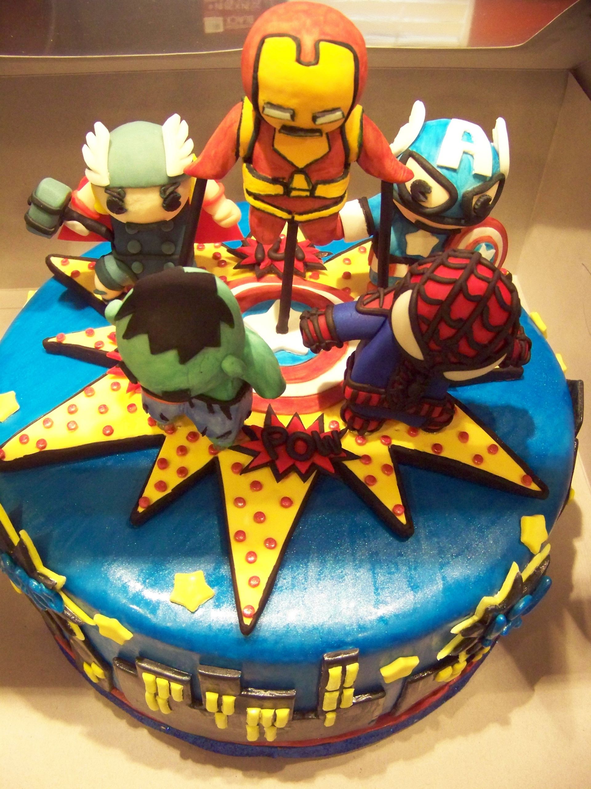 Superhero Birthday Cakes
 Little Marvel Superheroes Birthday CakeCentral