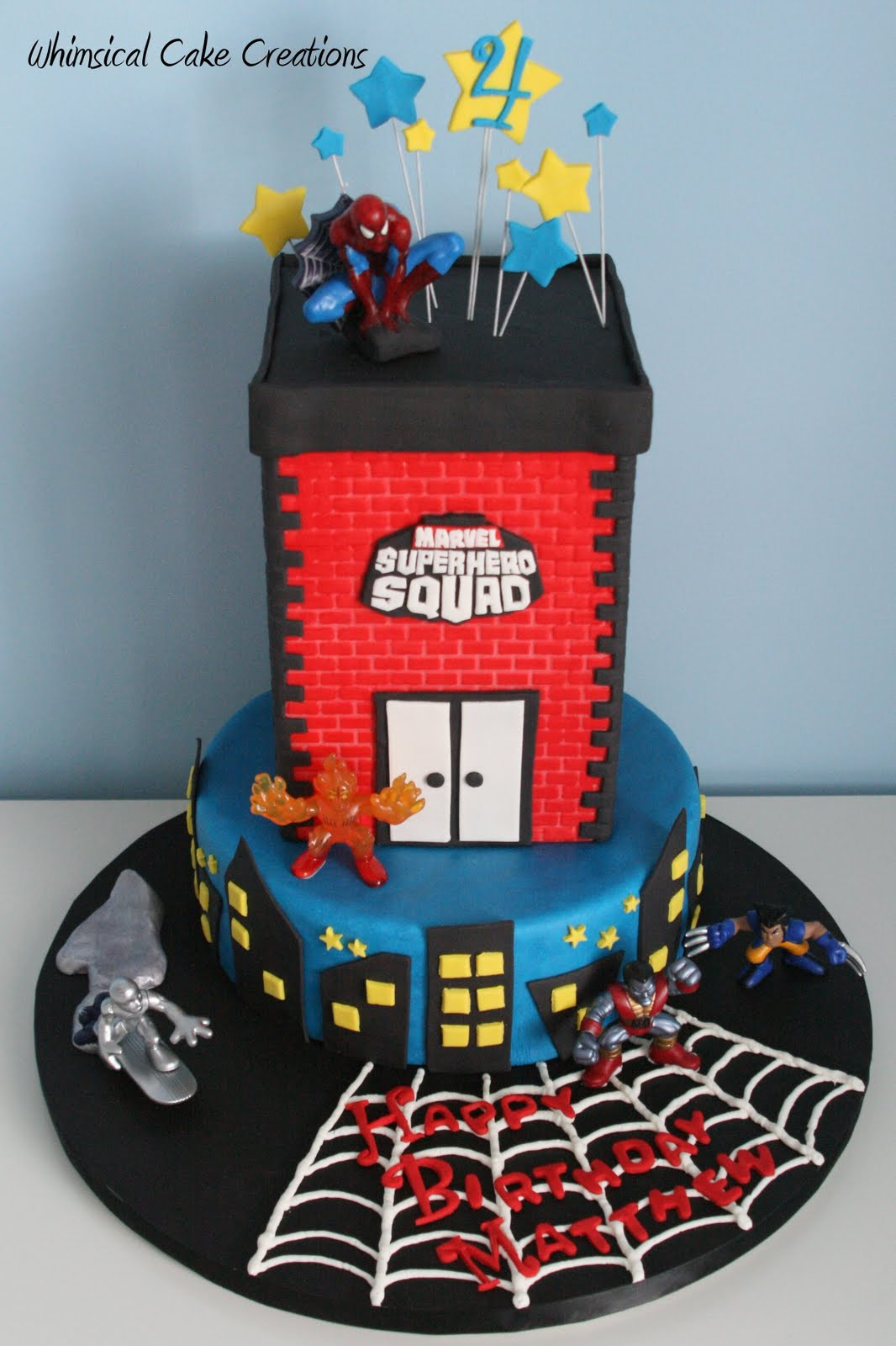 Superhero Birthday Cakes
 WhimsicalCreations Super Hero Squad Birthday Cake