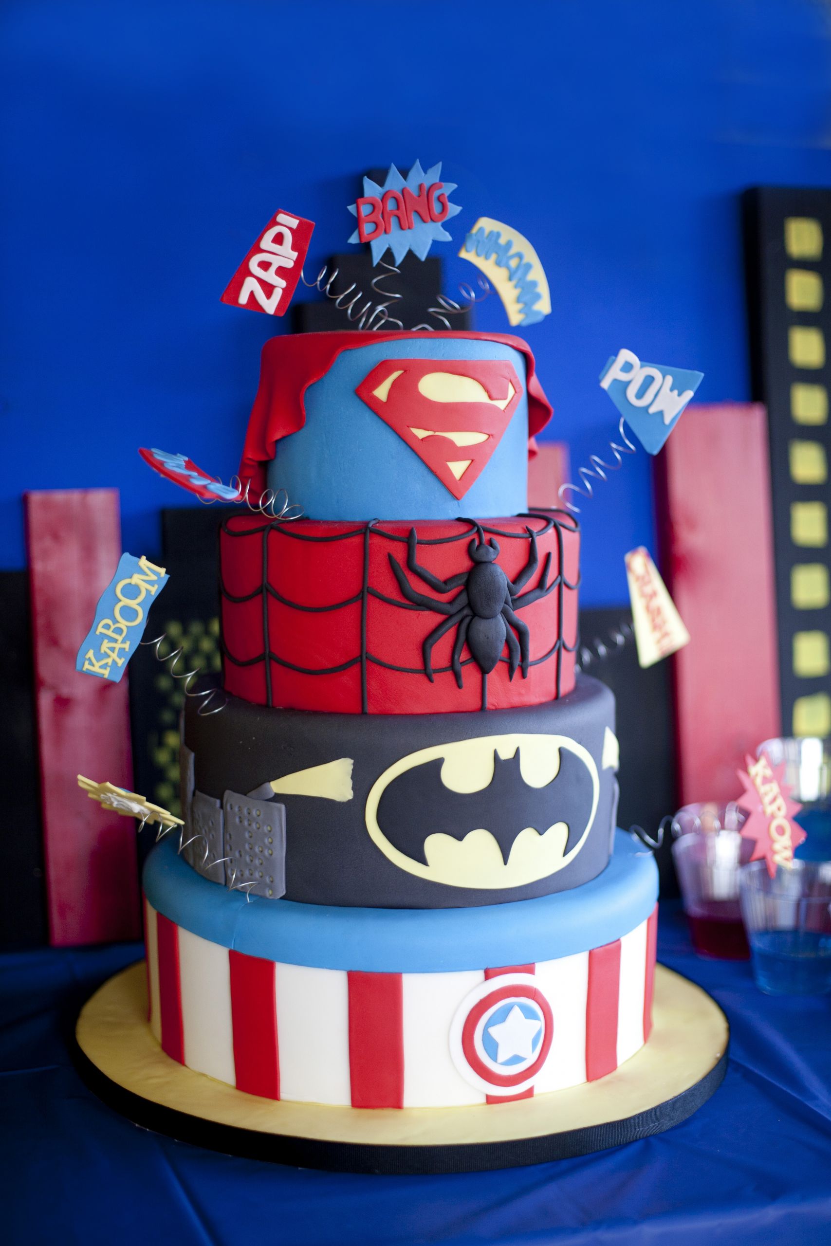 Superhero Birthday Cakes
 Super Hero Birthday Party