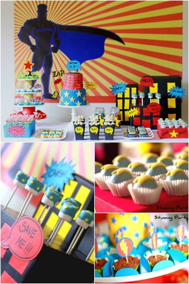 Superhero Birthday Party Supplies
 Boys Superhero Themed 5th Birthday Party