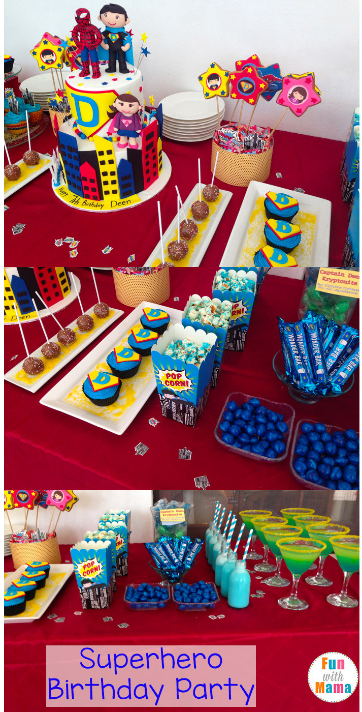 Superhero Birthday Party Supplies
 Captain D s Superhero Birthday Party Fun with Mama