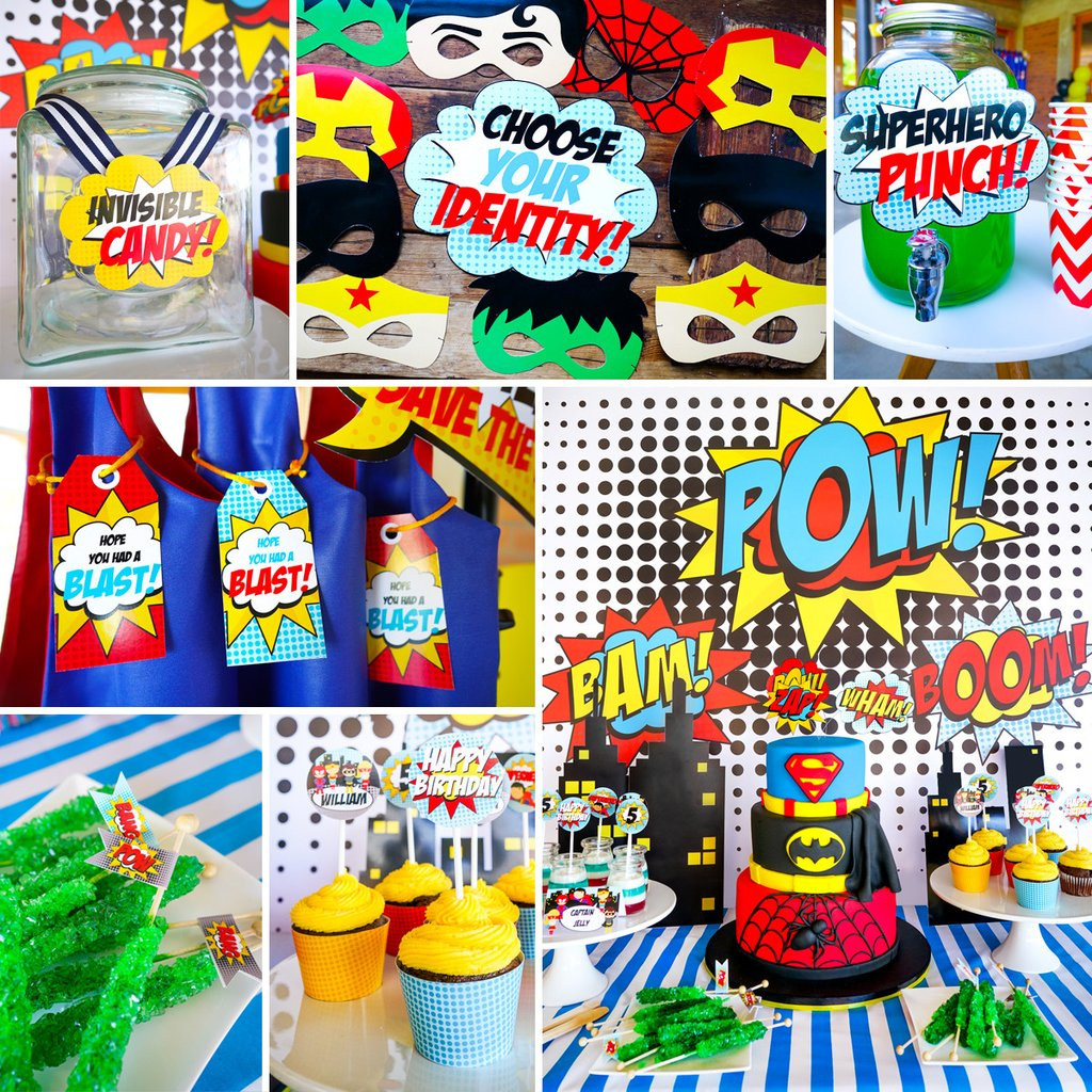 Superhero Birthday Party Supplies
 Superhero Boy Party Set