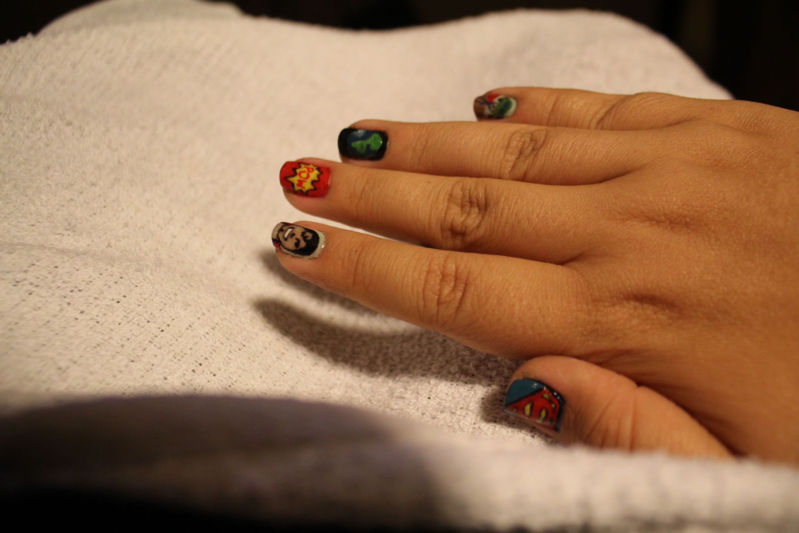 Superman Nail Art
 Original Superman nail art done by me