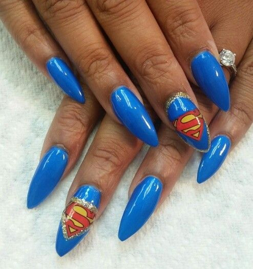 Superman Nail Art
 Superman Nails