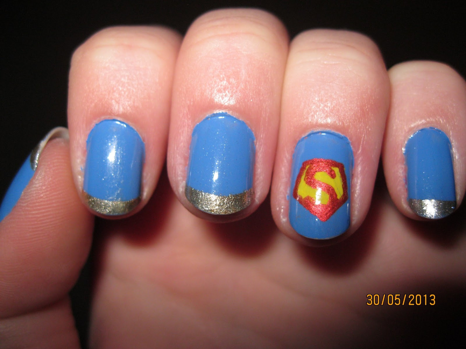 Superman Nail Art
 SuperMani Superman Nail Design