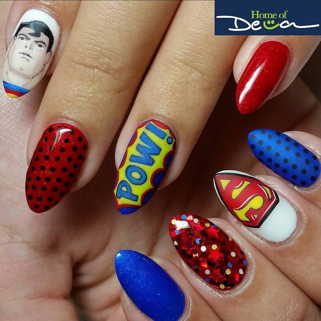 Superman Nail Art
 Nazila on Instagram “I want these super cute Superman