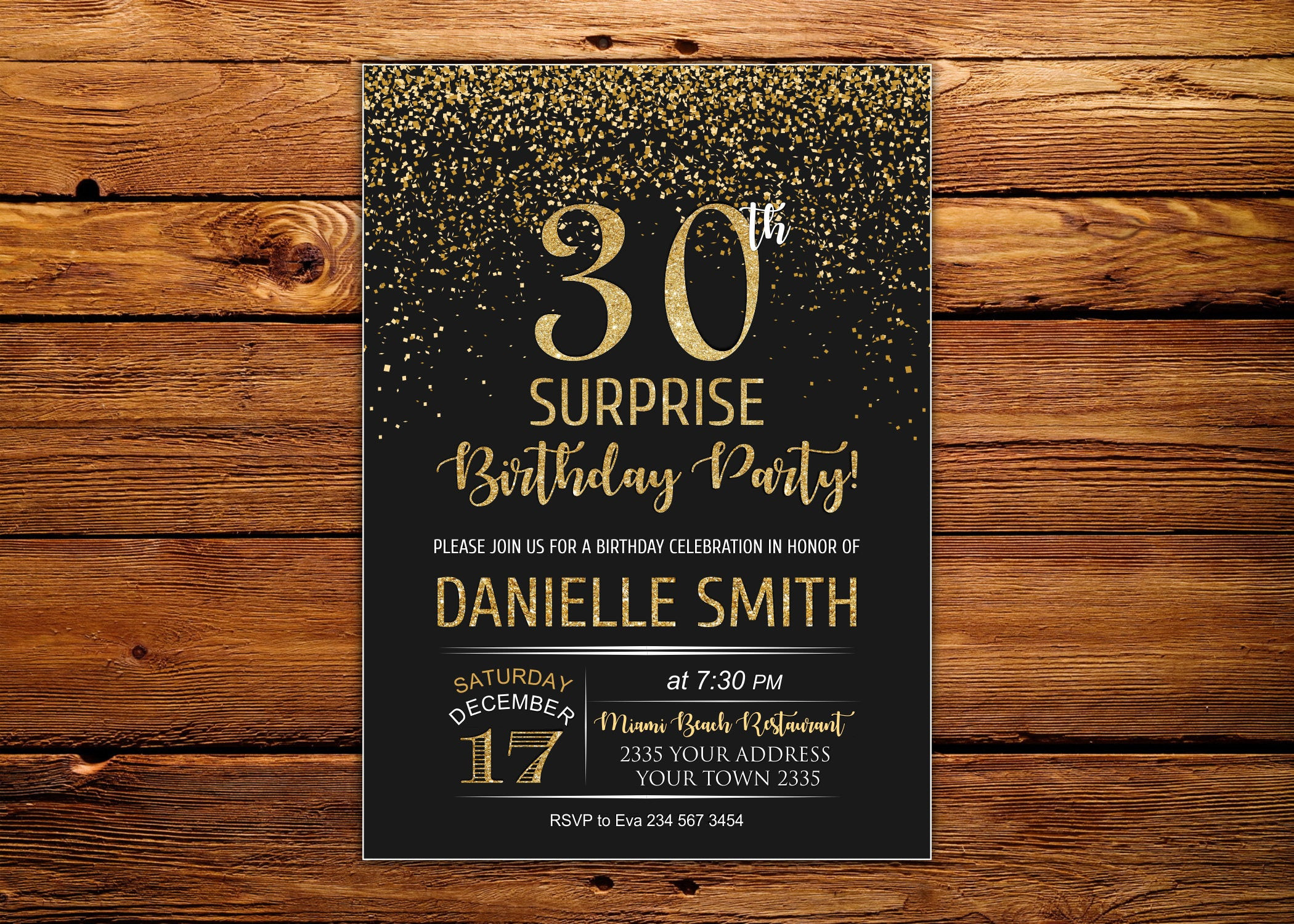 Surprise 30th Birthday Invitations
 Surprise 30th Birthday Party invitation 30th Birthday
