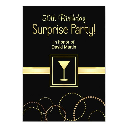 Surprise 50th Birthday Party Invitations
 Custom 50th Birthday Surprise Party Invitations