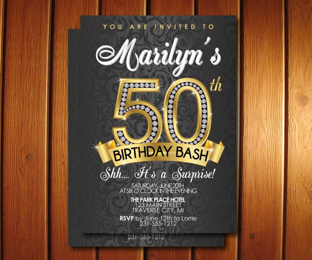 Surprise 50th Birthday Party Invitations
 Surprise 50th Birthday Party Invitations 50th Birthday