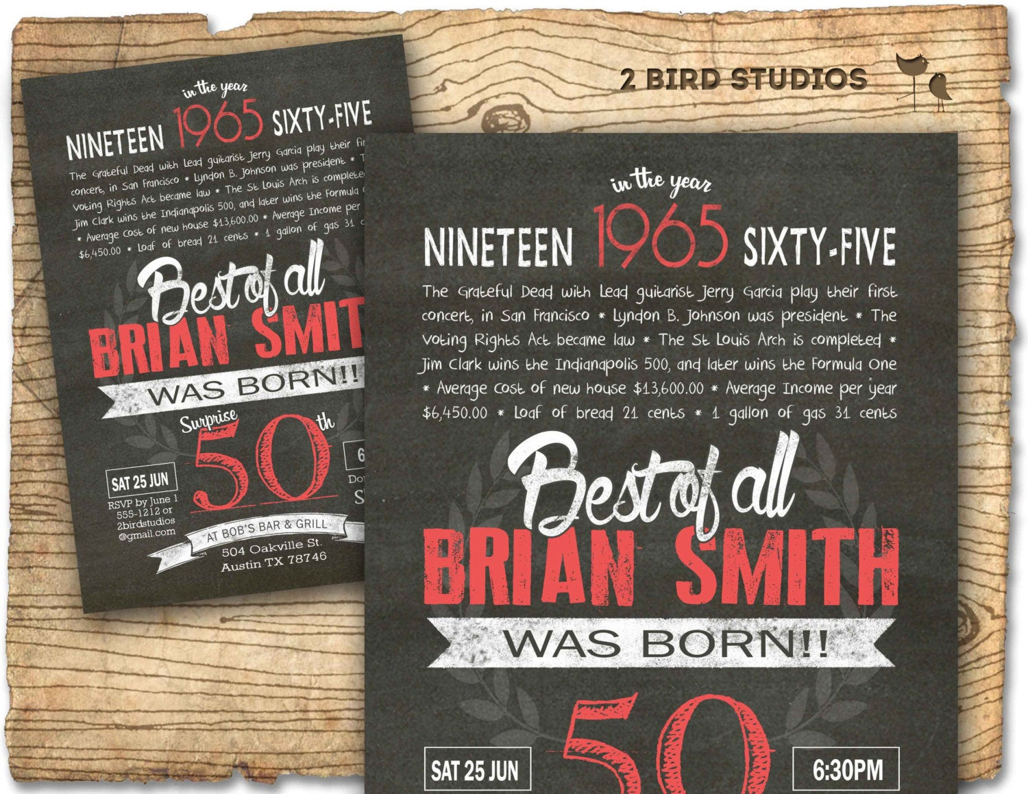 Surprise 50th Birthday Party Invitations
 50th birthday invitation Surprise 50th birthday by