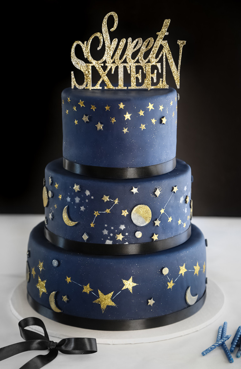 Sweet 16 Birthday Cakes
 Celestial Sweet Sixteen Cake