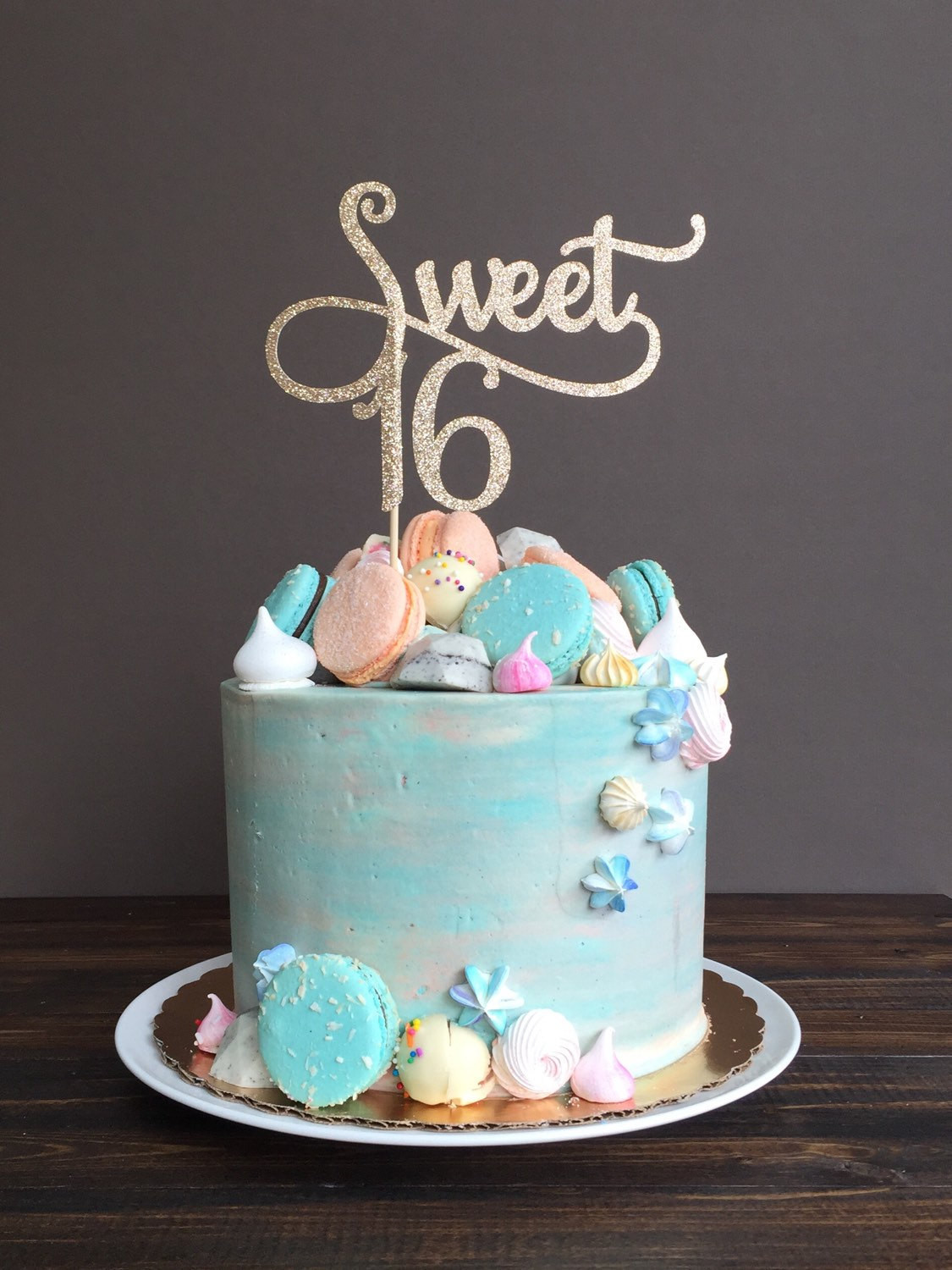 Sweet 16 Birthday Cakes
 Sweet 16 cake topper sweet 16 birthday decorations birthday
