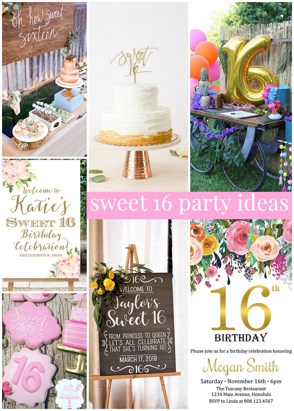 Sweet 16 Birthday Party Decorations
 Sweet 16 Party Ideas