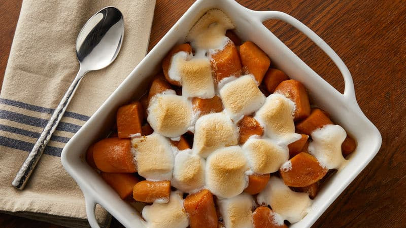 Sweet Potato And Marshmallow
 These Marshmallow Topped Sweet Potatoes Prep in 5 Minutes