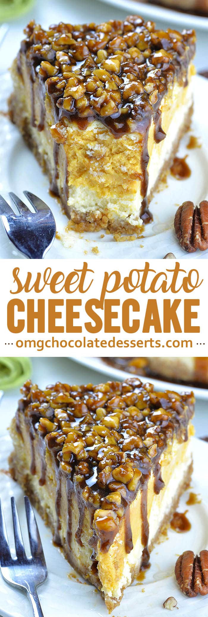 Sweet Potato Dessert
 Sweet Potato Cheesecake with Pecan Topping OMG Chocolate