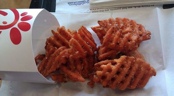 Sweet Potato Waffle Fries
 Chick fil A Testing Sweet Potato Waffle Fries