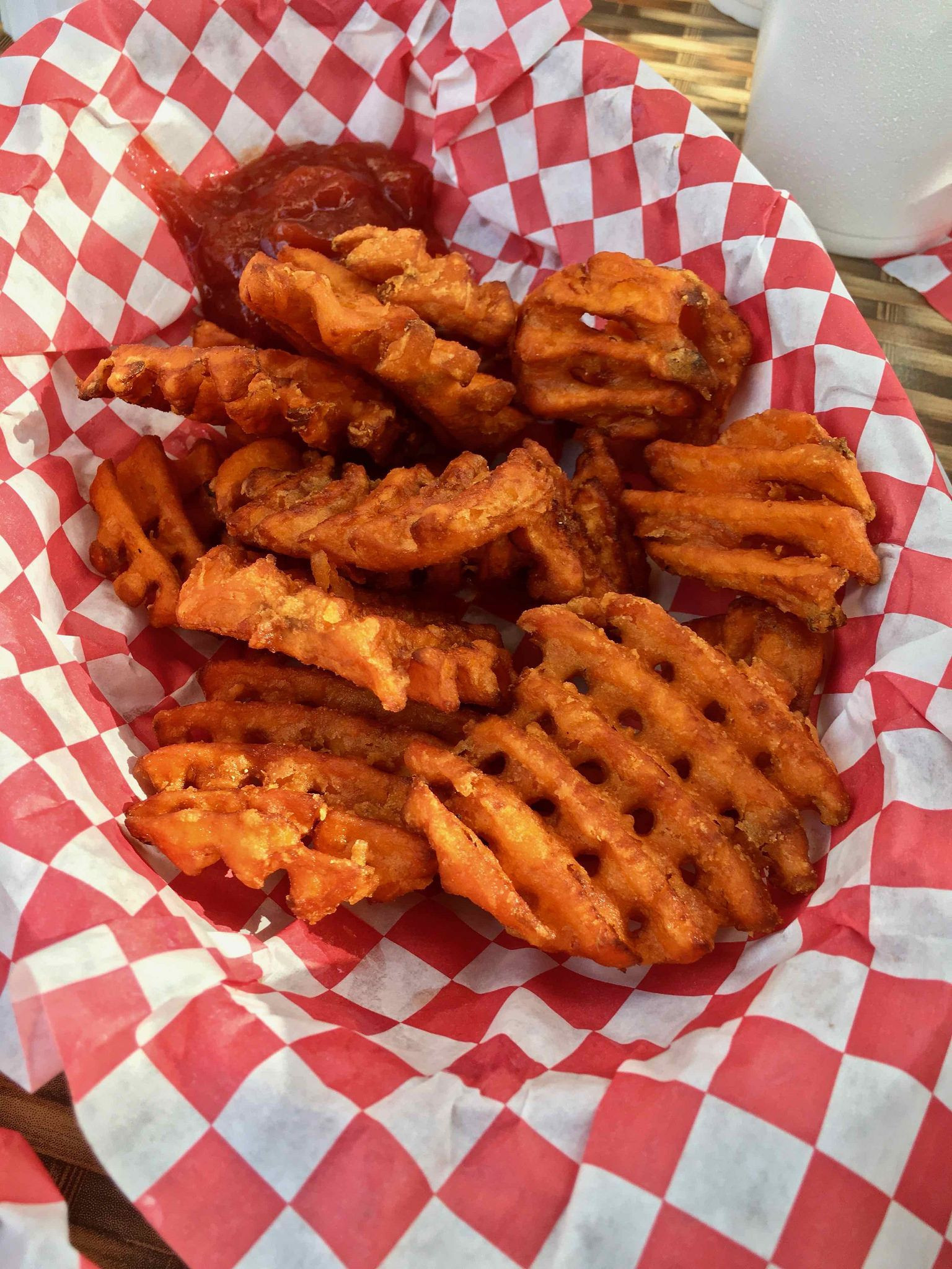 Sweet Potato Waffle Fries
 sweet potato waffle fries Alamo Springs Cafe