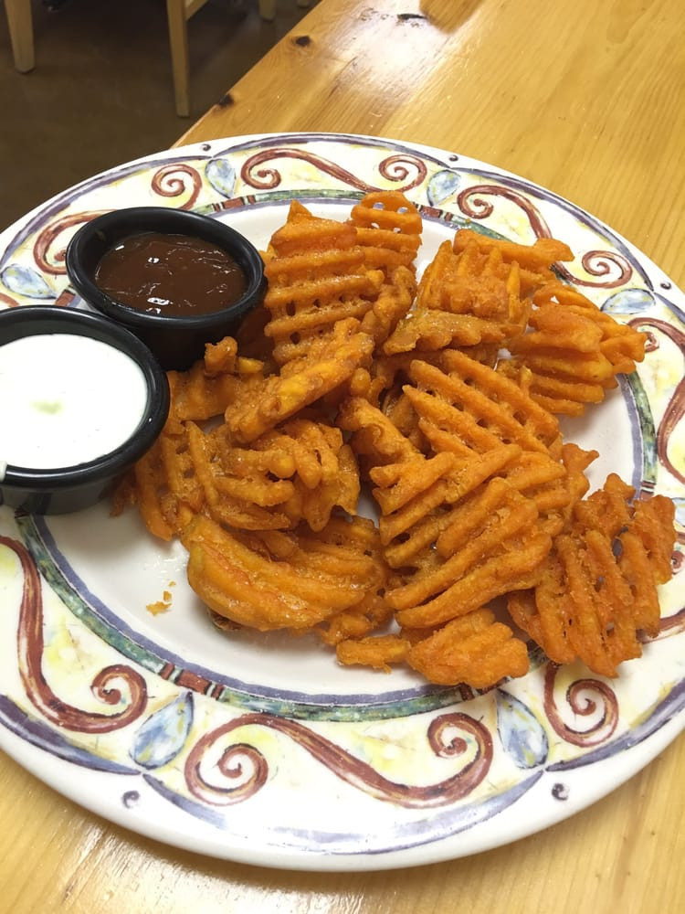 Sweet Potato Waffle Fries
 Sweet potato waffle fries Yum yum Yelp