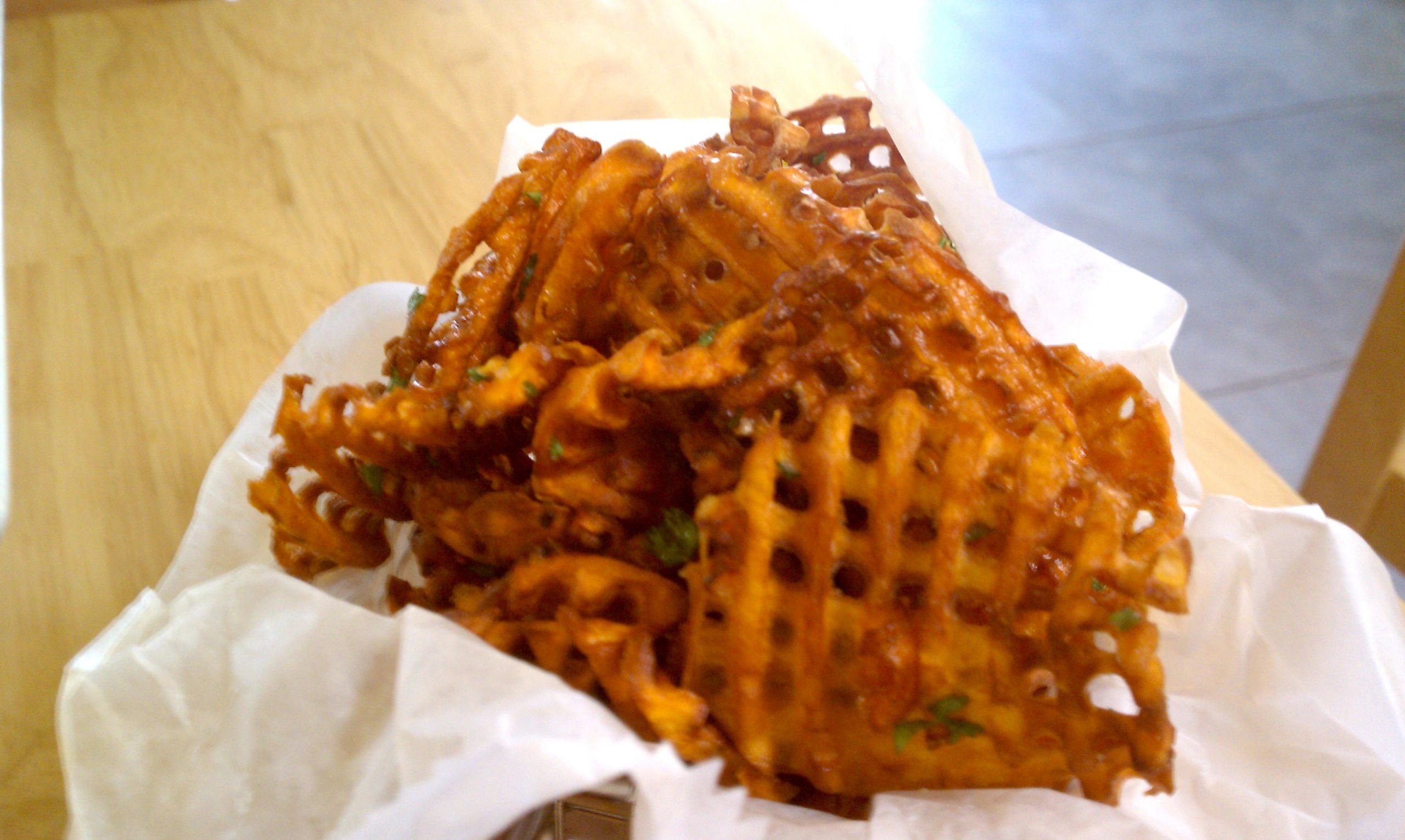 Sweet Potato Waffle Fries
 Bru’s Wiffle A Waffle For All Seasons