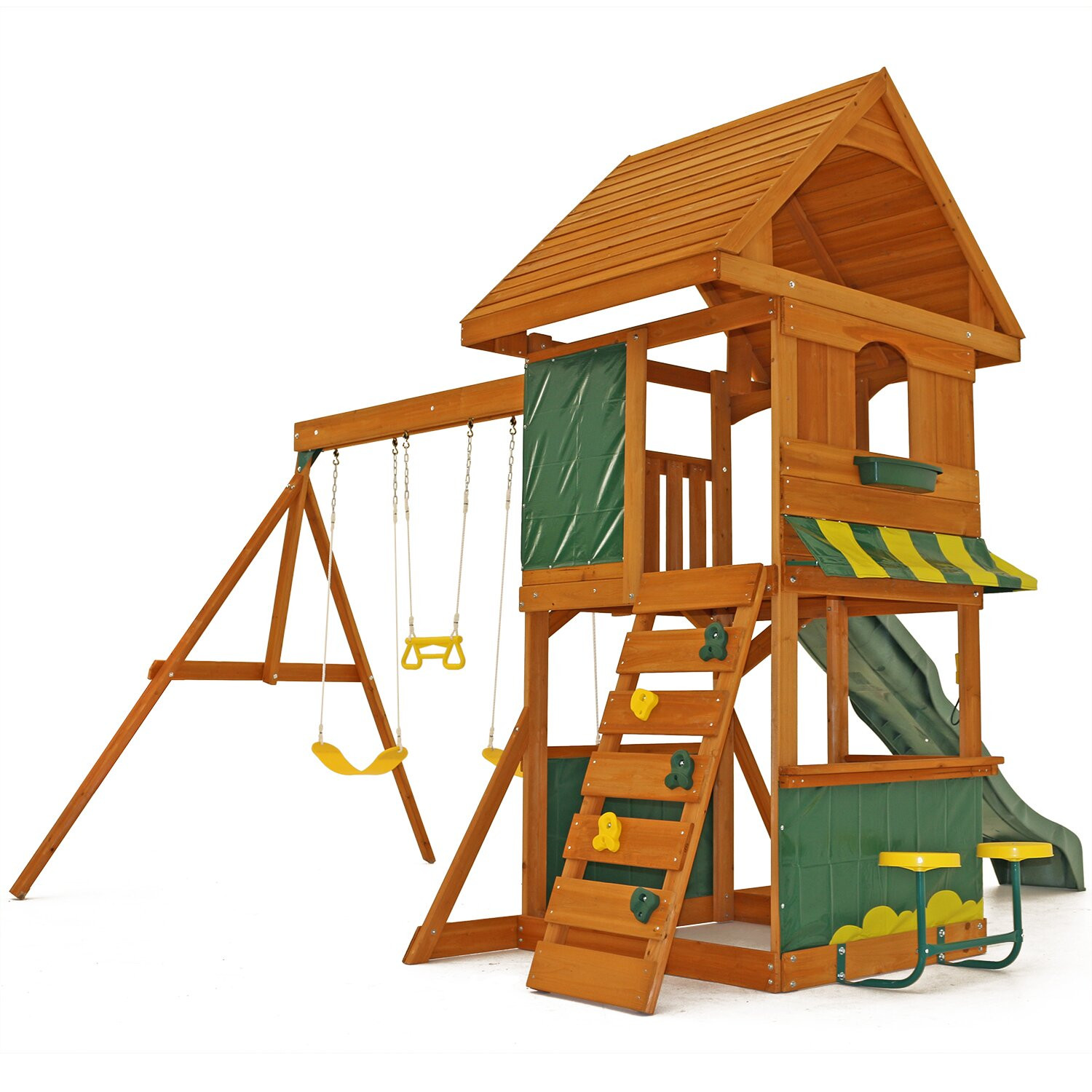 Swing Set For Backyard
 Big Backyard Magnolia Wooden Swing Set & Reviews