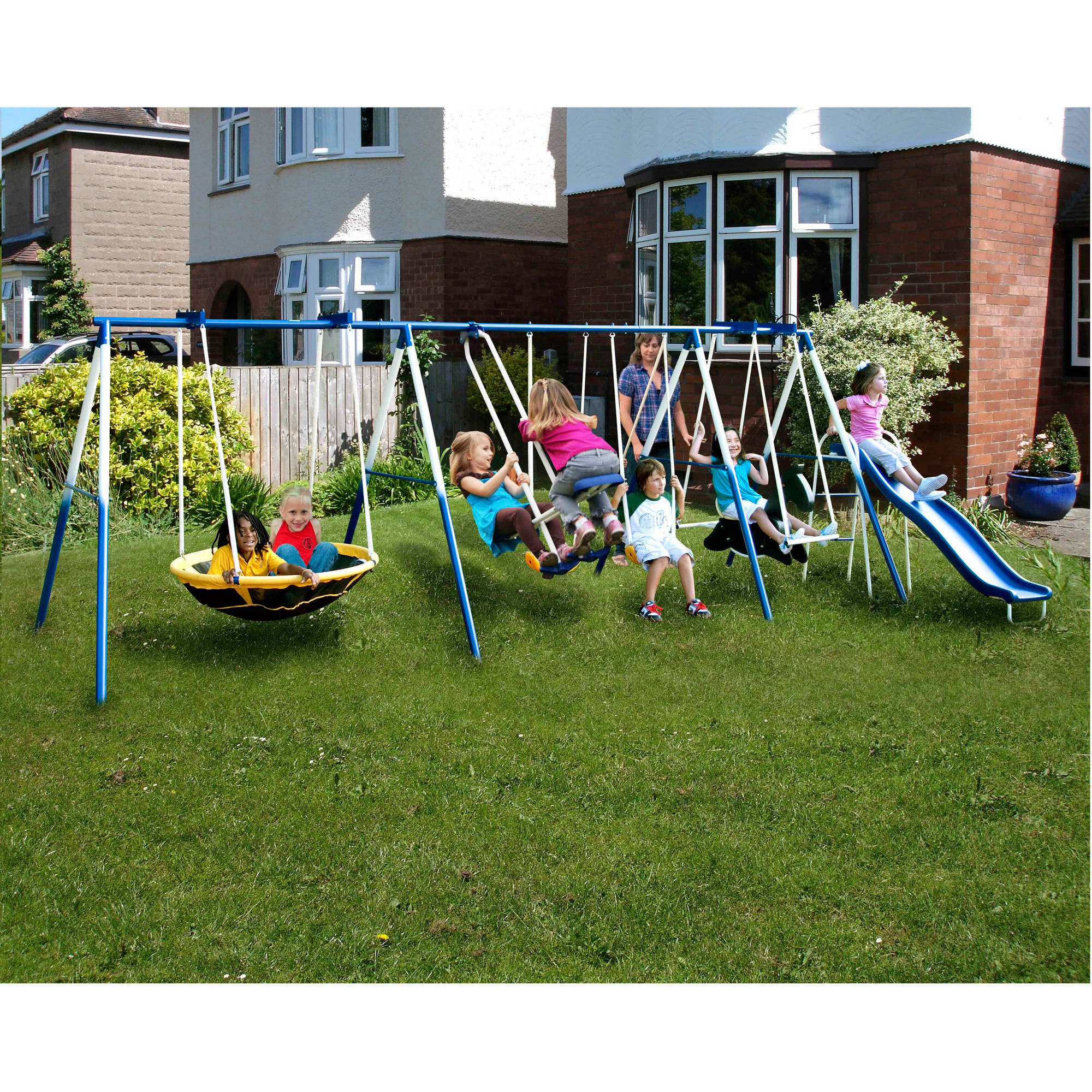 Swing Set For Backyard
 Sportspower Super 8 Fun Metal Swing Set $100 OFF