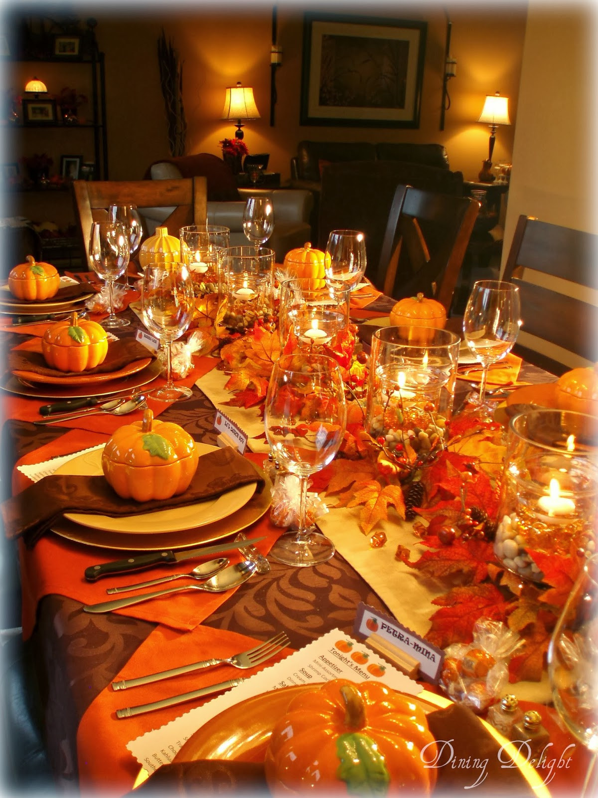 Table Decoration Ideas For Dinner Party
 Dining Delight Fall Dinner Party for Ten