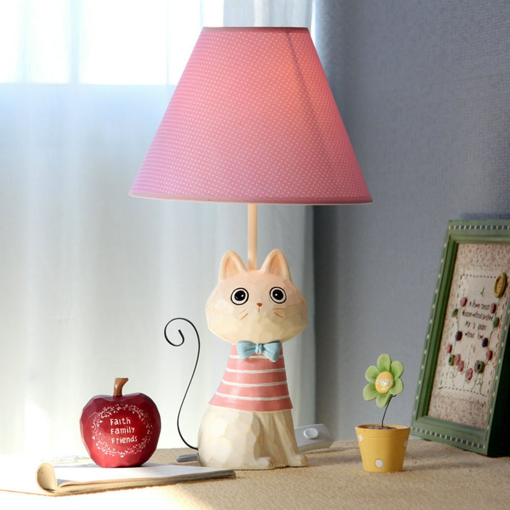 Table Lamp For Kids
 Child Room Table Lamps Cartoon Model Cute Cat Iron Tail