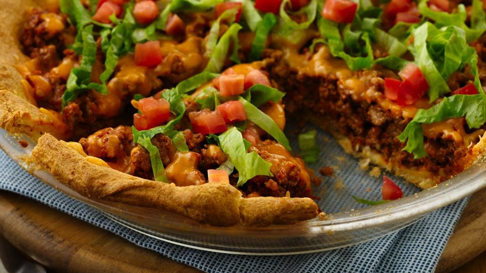 Taco Dinner Ideas
 Easy Crescent Taco Bake recipe from Pillsbury