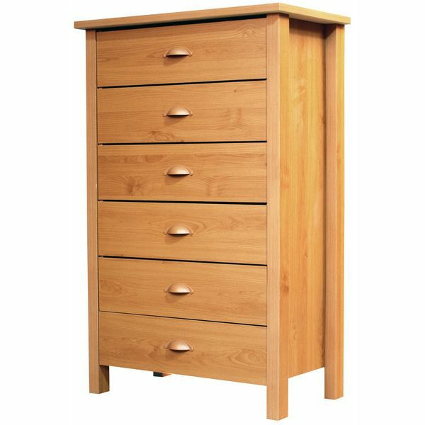 Tall Bedroom Cabinet
 6 Drawer Dresser Tall Chest Bedroom Storage Wood Furniture