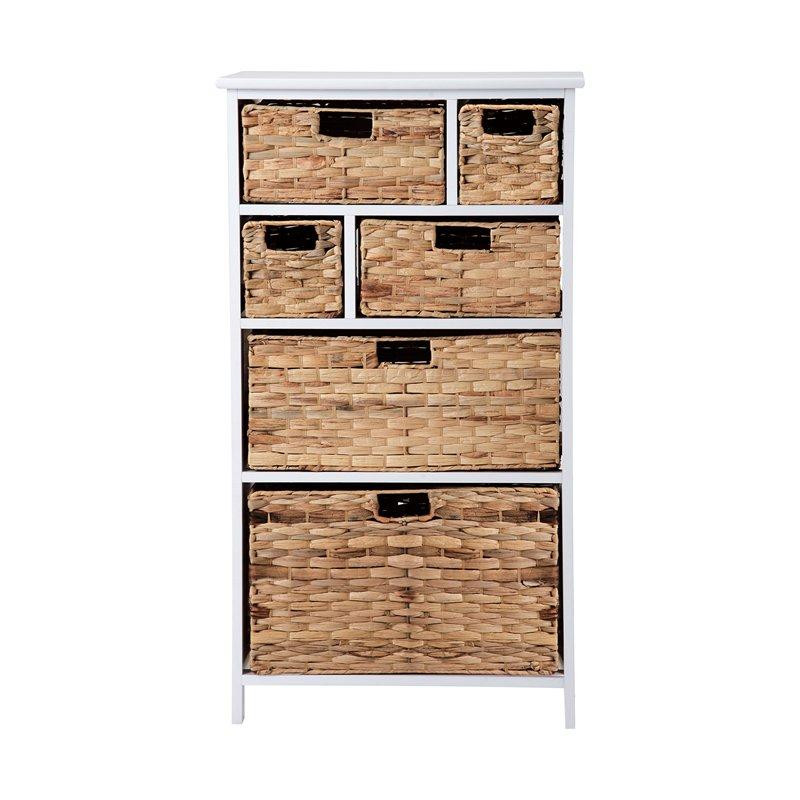 Tall Bedroom Cabinet
 Tall Cabinet with 6 Drawer Baskets Storage Bedroom Hallway