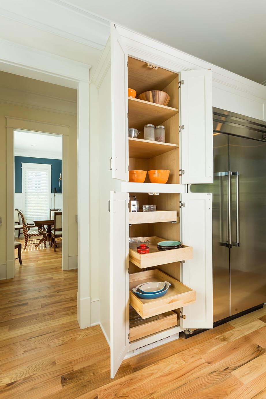 Tall White Kitchen Cabinets
 Luxury South Carolina Home features Inset Shaker Cabinets