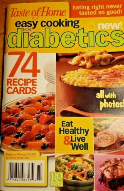 Taste Of Home Diabetic Recipes
 Taste of Home Diabetes 2007 74 Recipe Cards