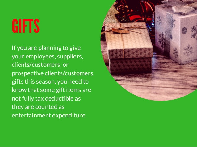 Tax Deductible Gifts To Child
 Tax Deductions Entertainment And Gifts This Christmas