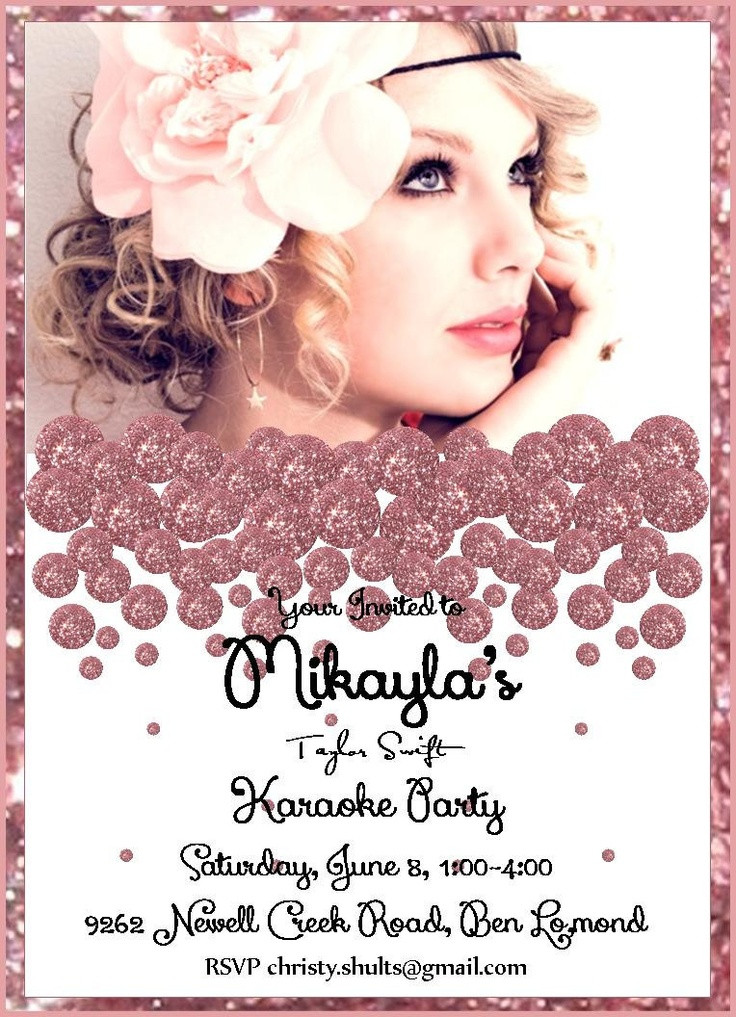 Taylor Swift Birthday Invitations
 Taylor Swift Birthday Party Invitations FREE Invitation