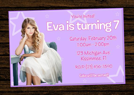 Taylor Swift Birthday Invitations
 Unavailable Listing on Etsy