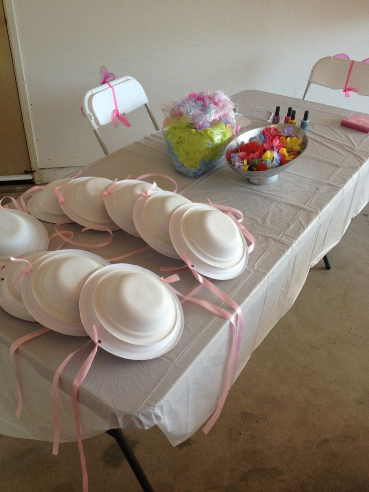 Tea Party Hat Ideas
 Tea party hat station the hats look like plates and