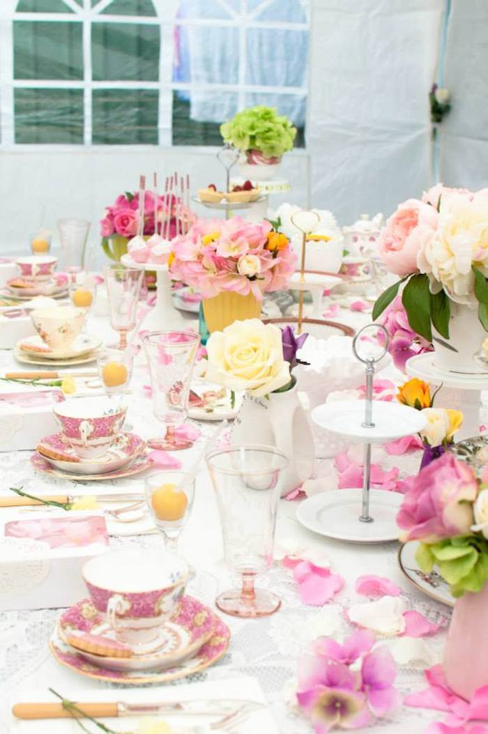 Tea Party Ideas For Girls
 Kara s Party Ideas Floral Tea Party Ideas Decor